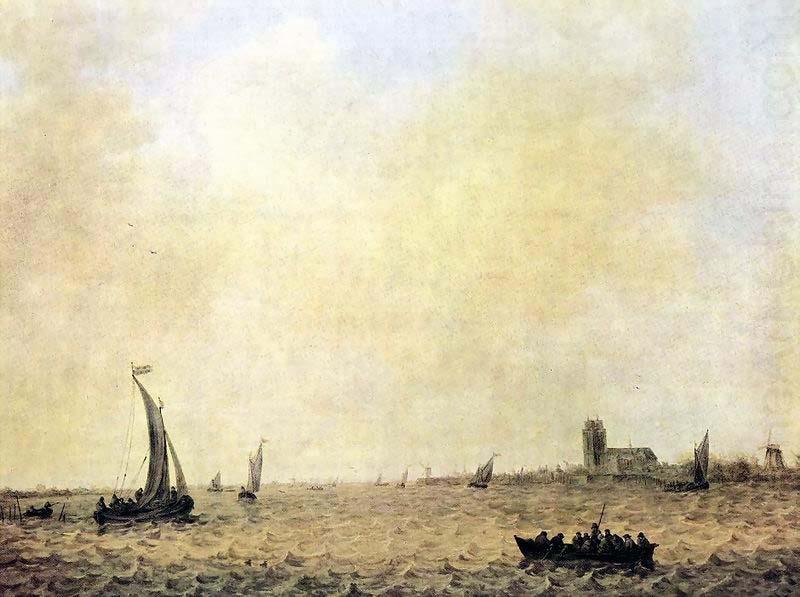Jan van Goyen View of Dordrecht from the Oude Maas china oil painting image